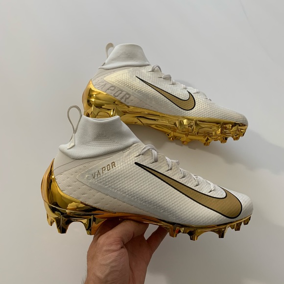 football cleats gold and white